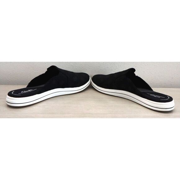 Cloudsteppers x Clarks Women's Sz 9.5M Black Floral Breeze Shore Slip-On Mules - Picture 10 of 13